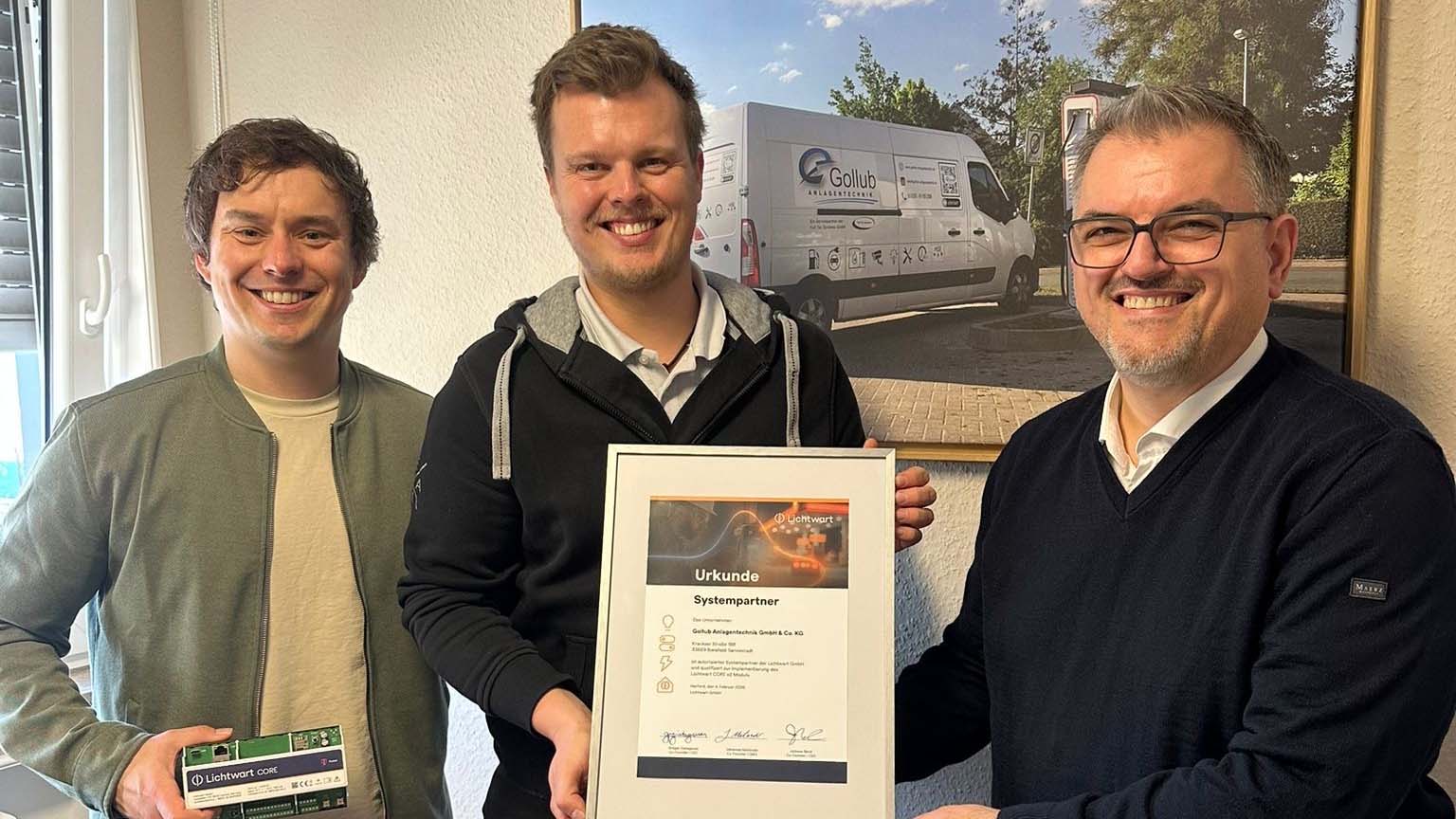 Johannes Mailänder (Lichtwart), Marco Beckmann (Gollub), Gregor Giataganas (Lichtwart), v.l.